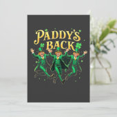 Paddy's terug St. Patrick's Day Trump dansen Kaart (Staand voorkant)
