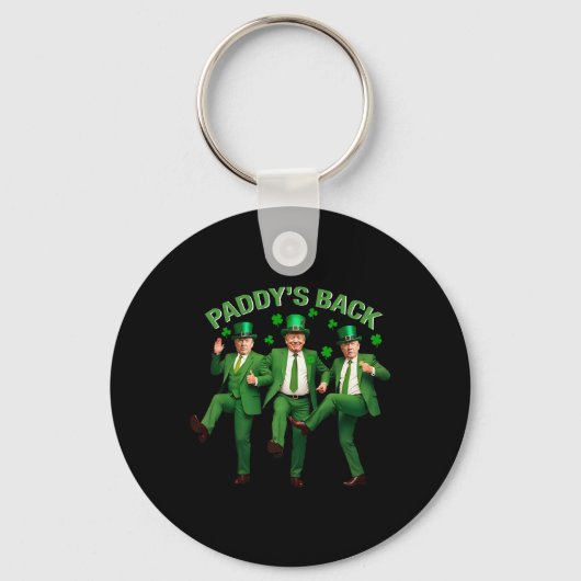 Paddy's terug Trump dansen St Patricks Day grappig Sleutelhanger (Voorkant)