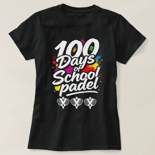 padel 100 Days Of School teacher lover Sport Cute T-shirt (Design voorkant)