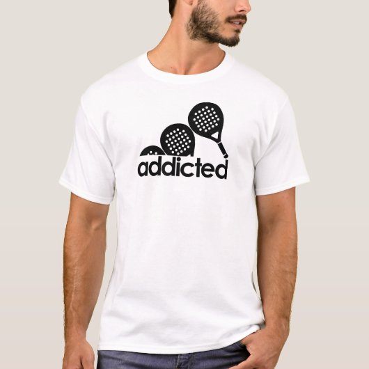Padel Addicted – Funny Sports Fan T-shirt (Voorkant)