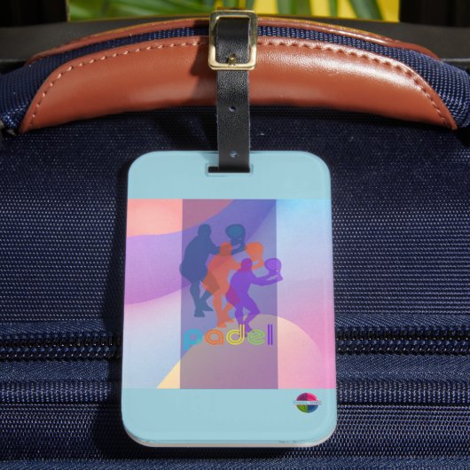 PADEL-BAGAGELABEL – LEVENDIGE STIJL voor ZIJN HELD Bagagelabel (Voorkant Insitu 2)