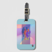 PADEL-BAGAGELABEL – LEVENDIGE STIJL voor ZIJN HELD Bagagelabel (Voorkant (verticaal))