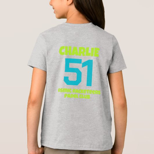 👽Padel Behold—the “Lil’ Smashonaut Supreme” Kids Tri-Blend Shirt (Achterkant)