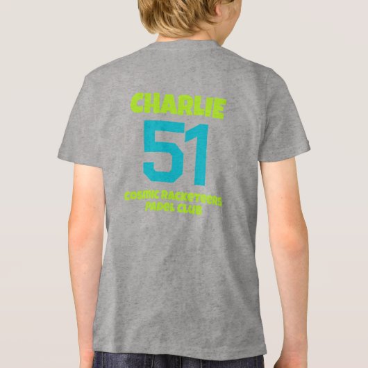 👽Padel Behold—the “Lil’ Smashonaut Supreme” Kids Tri-Blend Shirt (Achterkant)