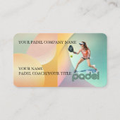 Padel Business Card - Vibrant Padel Style 3 Visitekaartje (Voorkant)