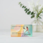 Padel Business Card - Vibrant Padel Style 3 Visitekaartje (Staand voorkant)