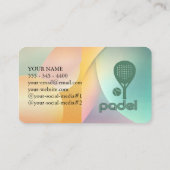 Padel Business Card - Vibrant Padel Style 3 Visitekaartje (Achterkant)