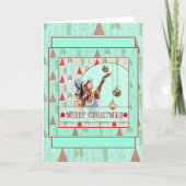 Padel Christmas Card – Padel Retro Christmas Kaart (Voorkant)