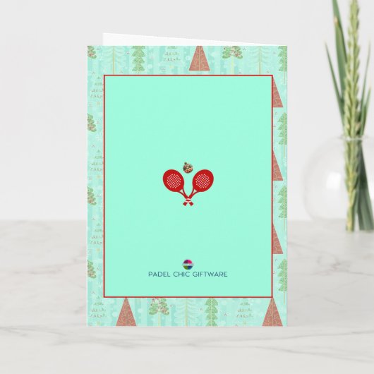 Padel Christmas Card – Padel Retro Christmas Kaart (Achterkant)