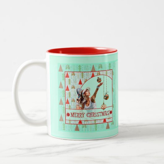 PADEL CHRISTMAS MUG - PADEL RETRO CHRISTMAS TWEEKLEURIGE KOFFIEMOK (Links)