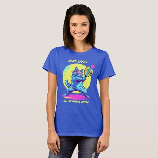 🐈‍⬛Padel CLAWS OUT. GAME ON T-shirt (Voorkant volledig)