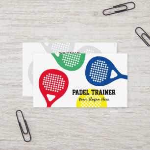 Padel coach trainer visitekaartje template