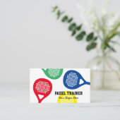 Padel coach trainer visitekaartje template (Staand voorkant)