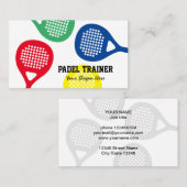 Padel coach trainer visitekaartje template (Voorkant / Achterkant)