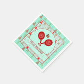 Padel Cocktail Napkin – A Padel Retro Christmas Servet (Hoek)