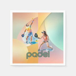 Padel Cocktail Napkin – The Vibrant Padel Style Servet