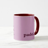 PADEL COFFEE MOK – WOORD VIBES - MAROONS & ROOD (Voorkant rechts)