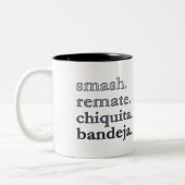 Padel Coffee Mug-Personalize Word Vibes Black-Grey Tweekleurige Koffiemok (Links)
