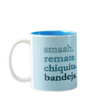Padel Coffee Mug-Personalize Word Vibes Sky Blue