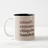 Padel Coffee Mug-Personalize Word Vibes Taupe Tweekleurige Koffiemok (Links)