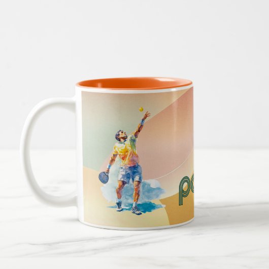 Padel Coffee Mug: Vibrant Style Collection Vol.1 Tweekleurige Koffiemok (Links)