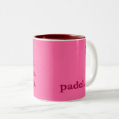 PADEL COFFEE MUG – WORD VIBES – CHERRY PINKS TWEEKLEURIGE KOFFIEMOK (Voorkant rechts)