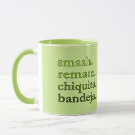 PADEL COFFEE MUG – WORD VIBES – LIME GREEN MOK