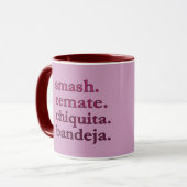 PADEL COFFEE MUG – WORD VIBES - MAROONS & RED MOK (Voorkant links)