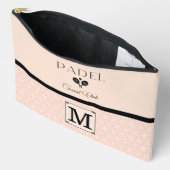 Padel Cosmetic Bag - Social Club Beige Black Etui (Open)