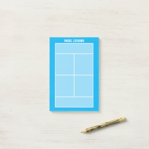 Padel Court Lines Veldafmetingen Training Coach Post-it® Notes