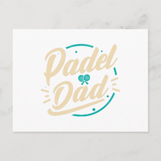 Padel Dad Platform Tennis Paddleball Padel Feestdagenkaart (Voorkant)