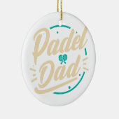 Padel Dad Platform Tennis Paddleball Padel Keramisch Ornament (Rechts)