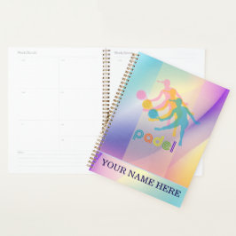 Padel Dag Planner – Levendige Kleuren voor Haar