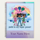 Padel Dag Planner – Meisjes Super Power Multi-Kleu (Voorkant)