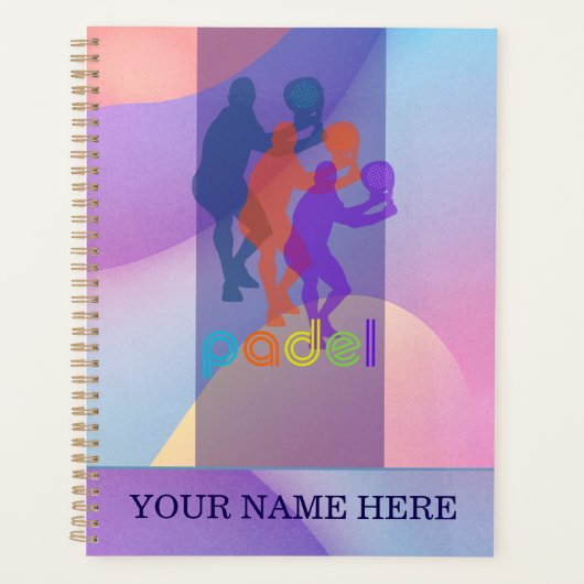 Padel Day Planner – Vibrant Hues for Him (Voorkant)