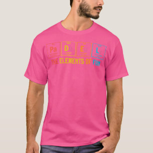 Padel de elementen van het vn periodieke lijstpedd t-shirt