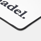 Padel Desk Mat - Word Vibe Black Grey (Hoek)