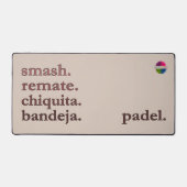 Padel Desk Mat - Word Vibe Taupe Brown (Voorkant)