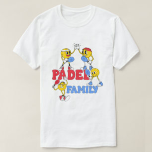 Padel Familie Retro Cartoon T-Shirt