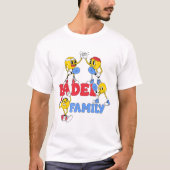 Padel Family | Retro Cartoon T-Shirt (Voorkant)