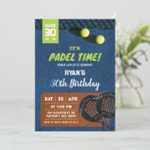 Padel Game Tijd Verjaardagsspel Kaart (Staand voorkant)