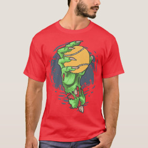 Padel Halloween Zombie Hand die een pedle Tenni ho T-shirt