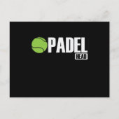 Padel Head Tennis Sport en Ball Briefkaart (Voorkant)