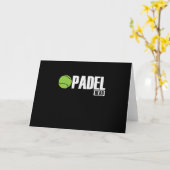 Padel Head Tennis Sport en Ball Kaart (Gele Bloem)
