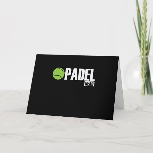 Padel Head Tennis Sport en Ball Kaart (Voorkant)