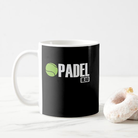 Padel Head Tennis Sport en Ball Koffiemok (Met donut)