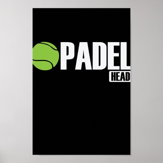 Padel Head Tennis Sport en Ball Poster (Voorkant)