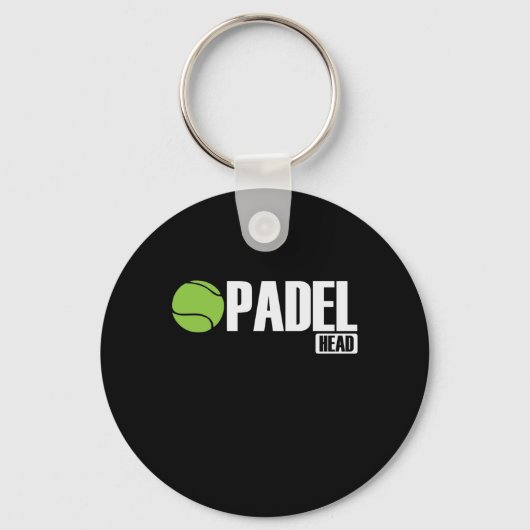 Padel Head Tennis Sport en Ball Sleutelhanger (Voorkant)