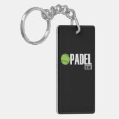 Padel Head Tennis Sport en Ball Sleutelhanger (Voorkant Links)