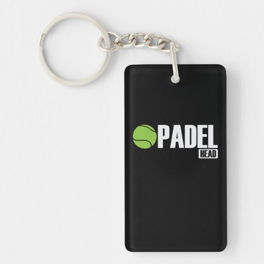 Padel Head Tennis Sport en Ball Sleutelhanger (Voorkant)
